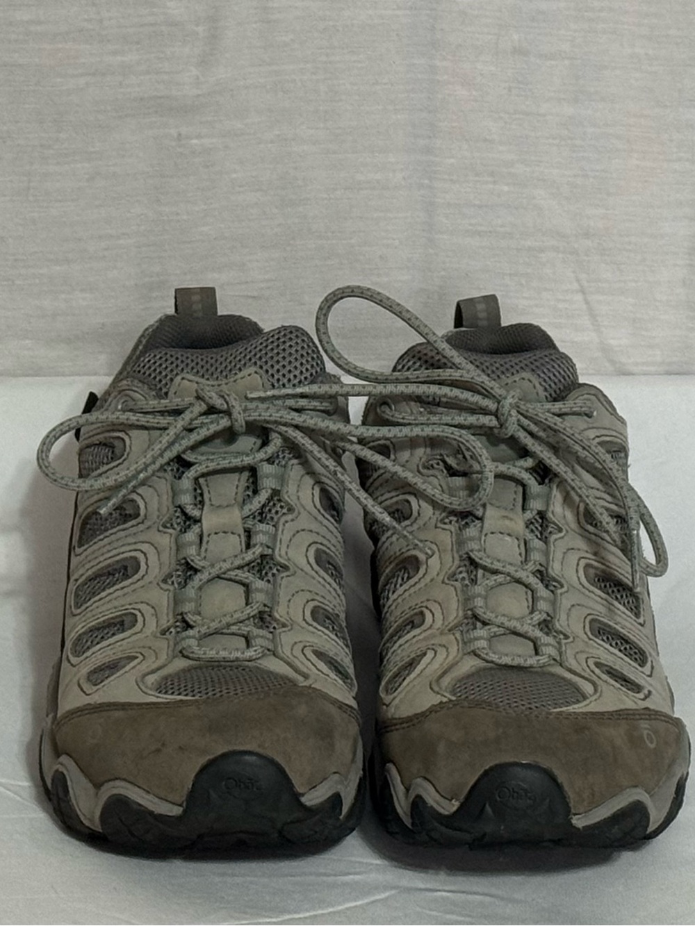 Oboz Sawtooth II Low Waterproof Hiking Shoes Women 7.5 Frost Gray Sage